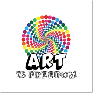 Art is freedom world history art day april Posters and Art